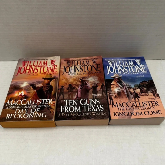 3 William W. Johnstone Western Paperback Books Duff MacCallister Eagle Reckoning - Picture 1 of 6